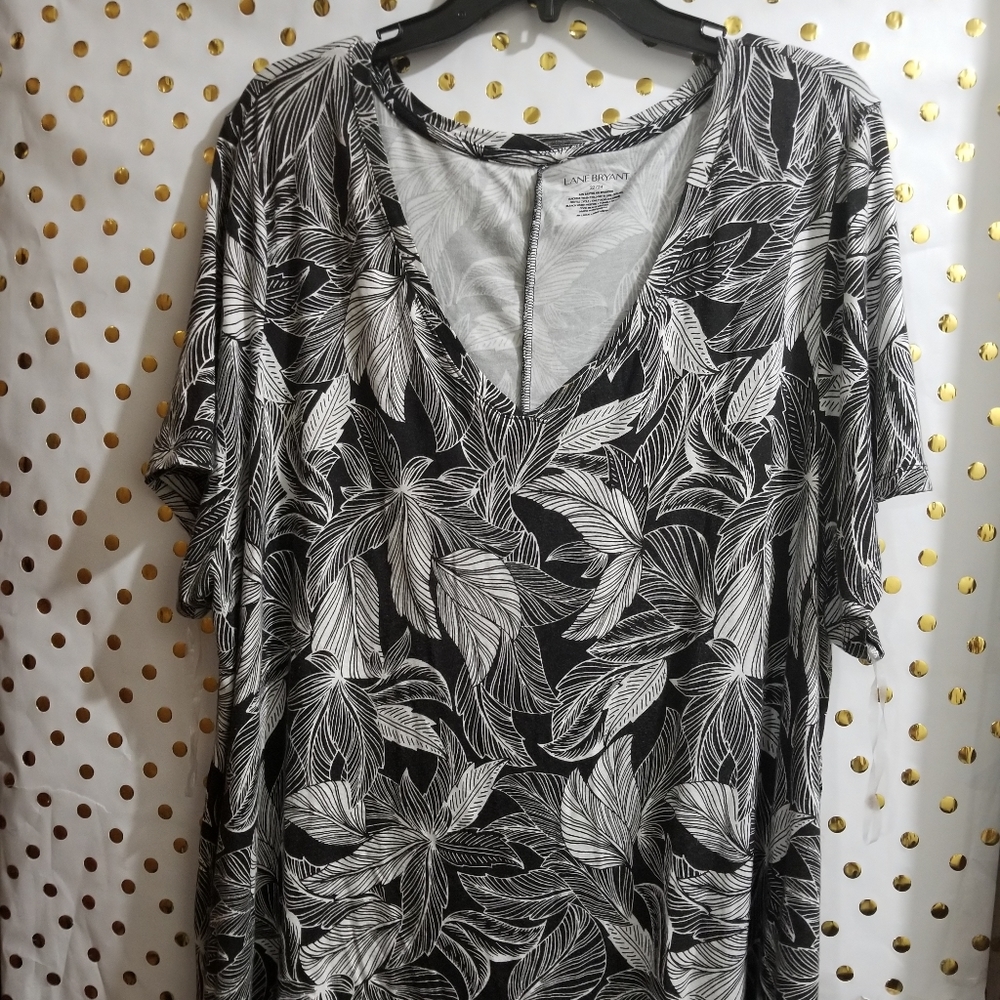 A black and white print shirt
